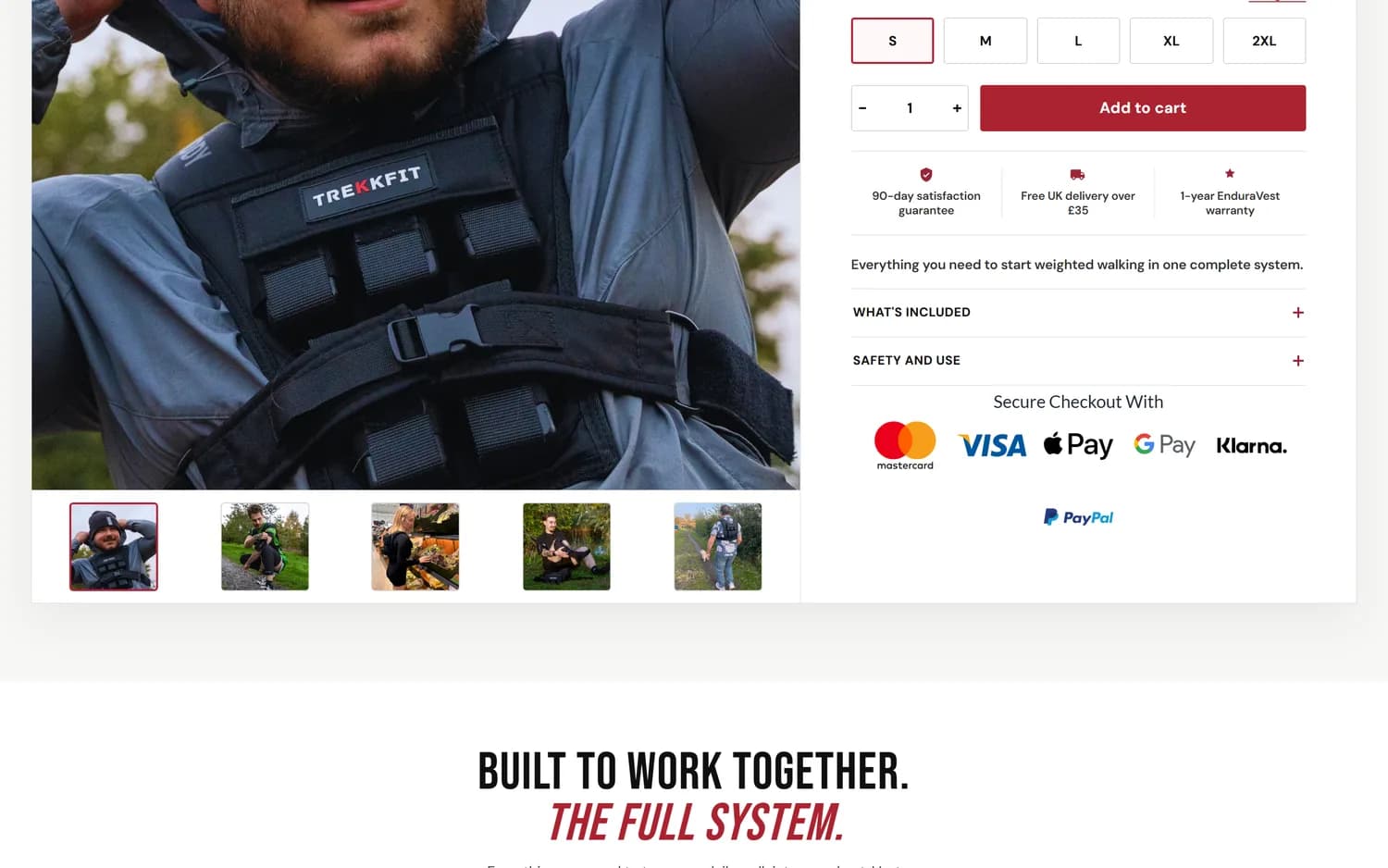 Trekkfit, Finished Shopify buying experience